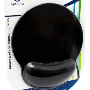 Mouse Pad Con Descansa Muñecas Spectra Color Negro